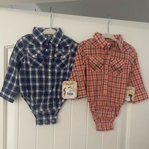 NEW Baby Wrangler Button Down Shirts - Set of 2